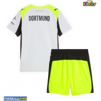 Borussia Dortmund Auswärts Trikotsatz Kinder 2025-26 Kurzarm (+ Kurze Hosen)